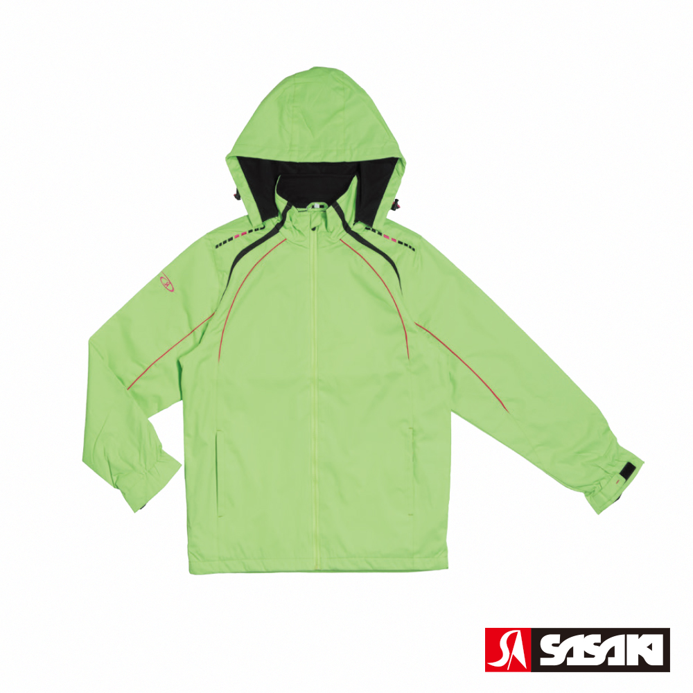 SASAKI 多功能保暖熱身運動夾克 男 果綠/黑
