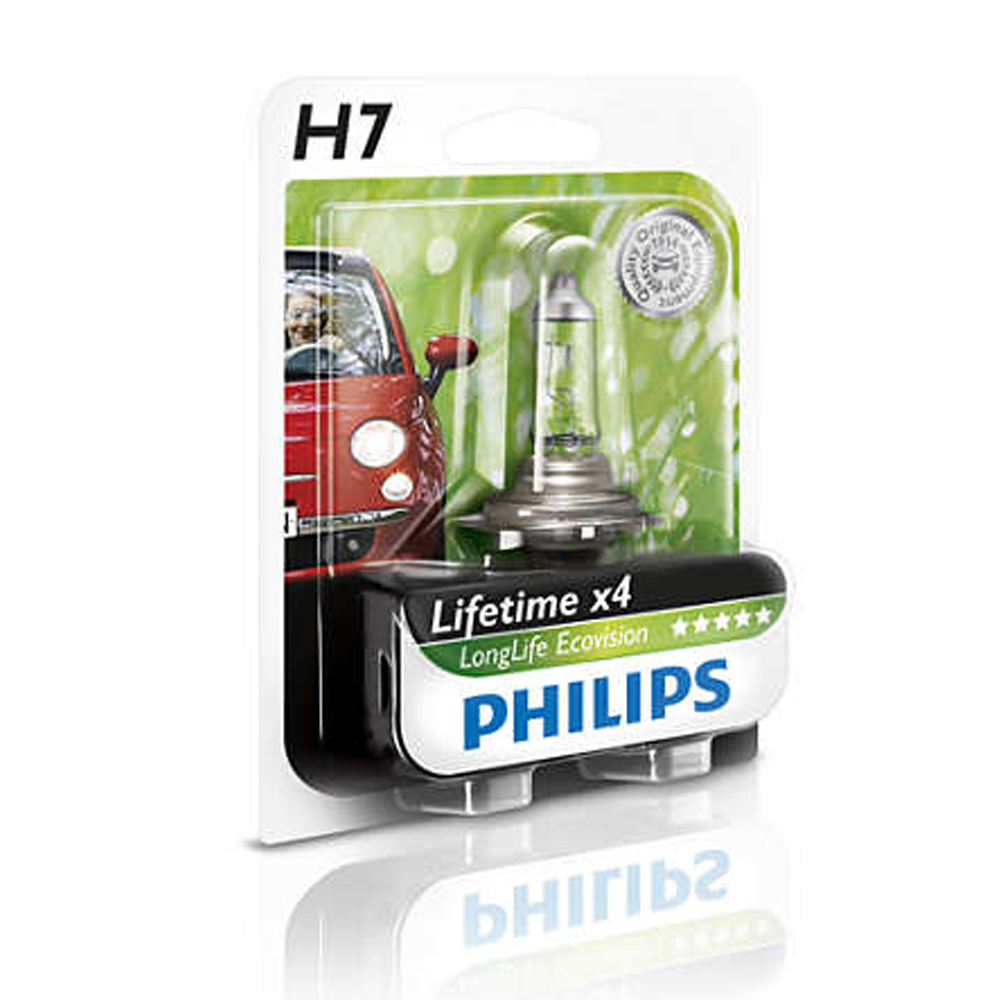 PHILIPS 飛利浦 四倍壽命環保車燈(H7)公司貨-急速配