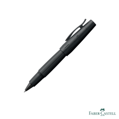 Faber-Castell E-MOTION天然樹脂雕紋系列鋼珠筆-黑金剛