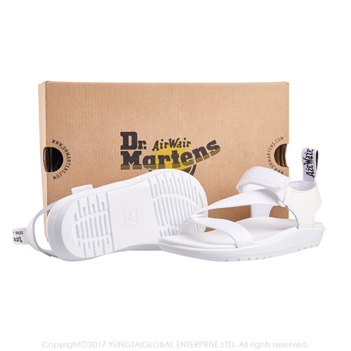 (女) Dr.Martens BALFOUR-Z字織帶輕量化涼鞋-白色
