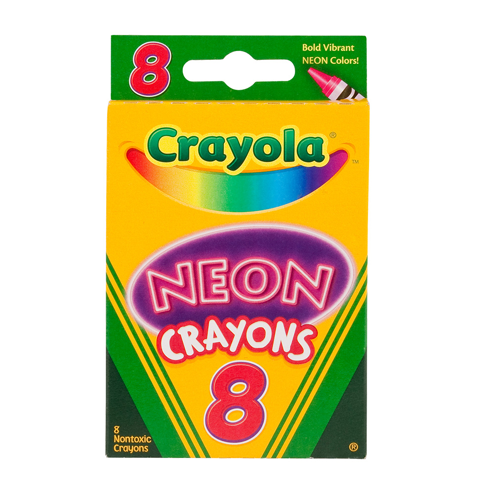 美國 Crayola繪兒樂 彩色蠟筆霓虹色8色(3Y+)