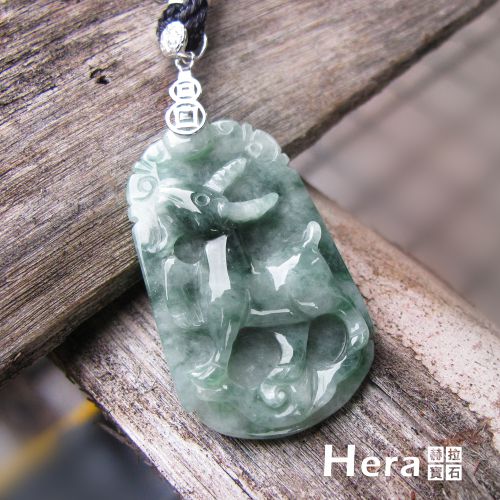 Hera 絕美天然A貨冰種翡翠十二生肖項鍊(生肖羊)