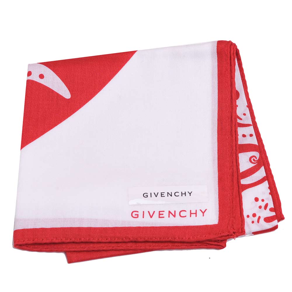 GIVENCHY 日本特別企劃大和愛圖騰字母LOGO帕領巾(紅底)