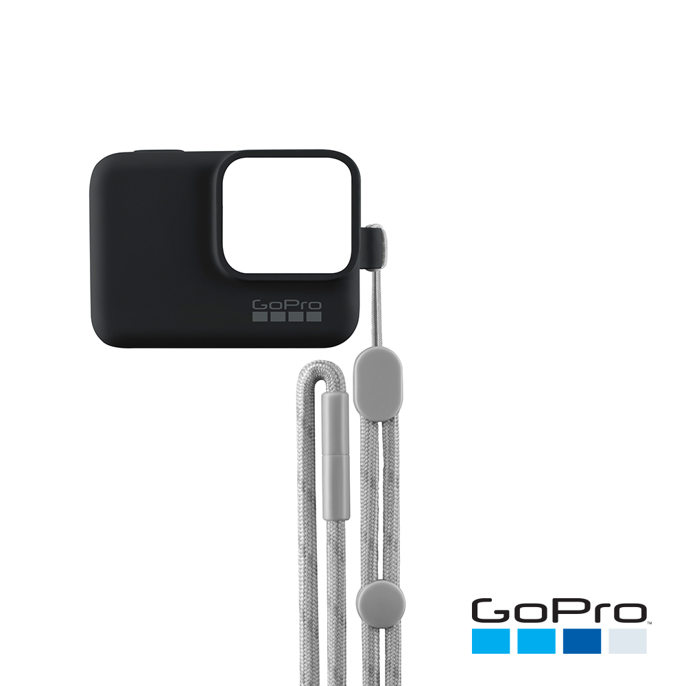 GoPro-HERO5/6/7Black專用矽膠護套+繫繩 黑色ACSST-001