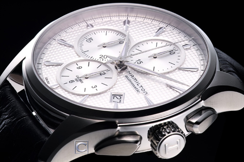 HAMILTON JazzMaster 爵士機械計時腕錶-銀白/42mm