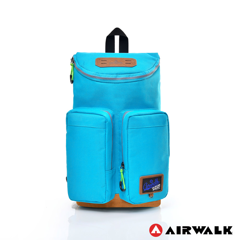 AIRWALK - U型火鍋蓋 雙肩單肩後背輕便小包 - 天氣晴藍