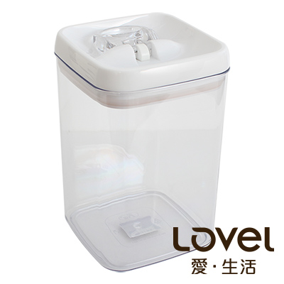 Lovel 時尚餐廚系列-彈壓式真空密封罐3400ml(方)
