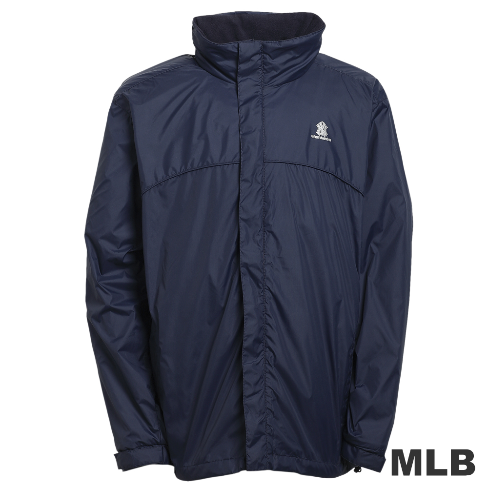 MLB-紐約洋基隊可拆帽風衣外套-深藍(男)