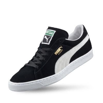 PUMA Suede Classic 男女復古籃球運動鞋-黑