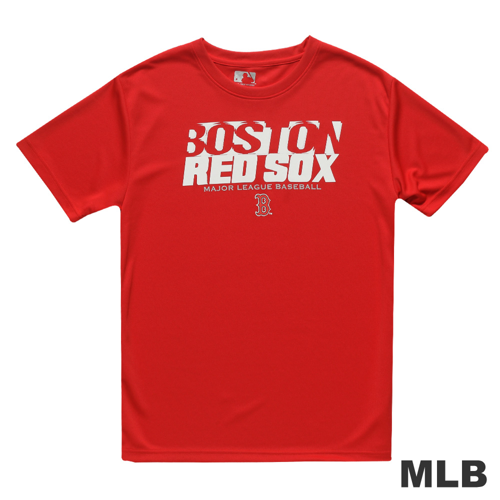 MLB-波士頓紅襪隊吸排印花短袖T恤-紅(男)