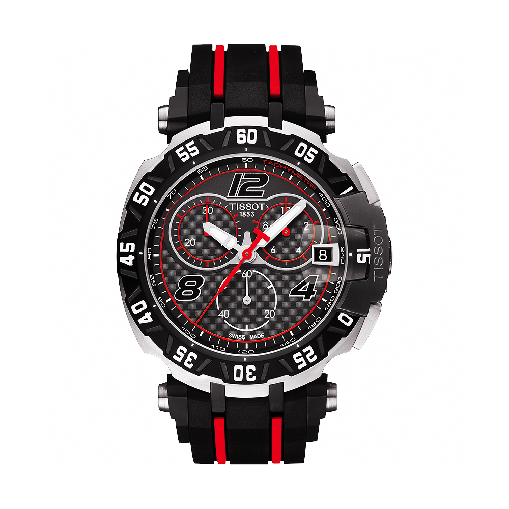 TISSOT 天梭 官方授權 T-Race MotoGP 2016 限量賽車計時腕錶-黑/45mm T0924172720700