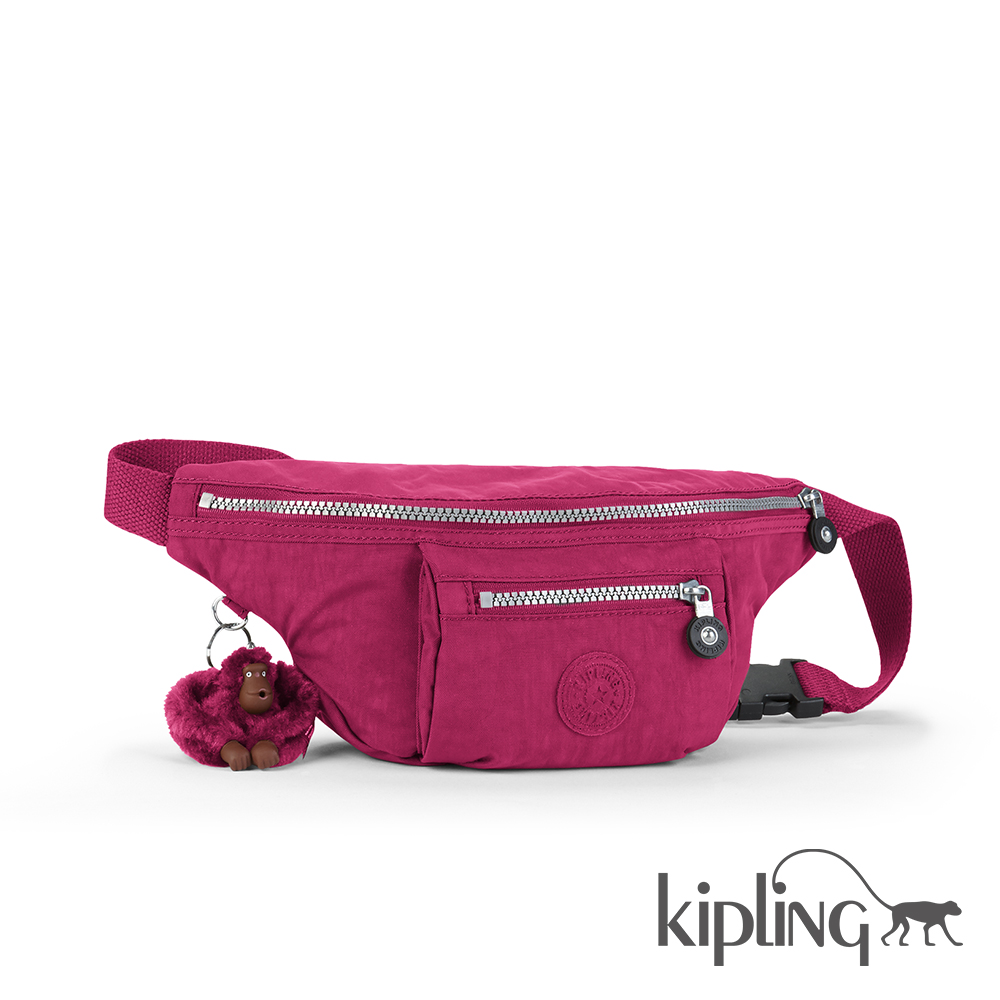 Kipling 腰包 乾燥玫瑰素面-小