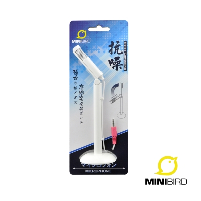 MINIBIRD抗噪3.5mm PC用麥克風-白(MMIC001WH)