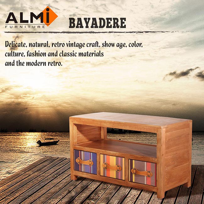 ALMI-BAYADERE-TV BUFFET 三抽電視櫃W86*D40*H50CM