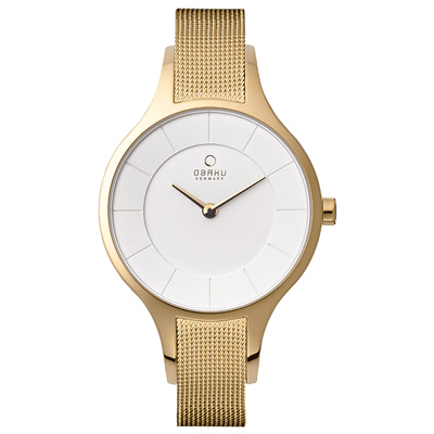 OBAKU 鳴響時刻時尚米蘭帶腕錶-V165LXGIMG/32mm