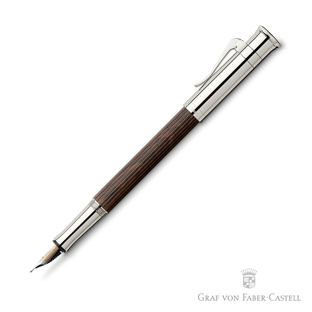 GRAF VON FABER-CASTELL 經典系列鍍白金非洲烏木鋼筆