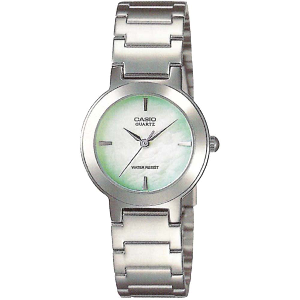 CASIO 時尚精緻小巧甜美淑女腕錶(LTP-1191A-3C)-珍珠母貝綠色/25.5m