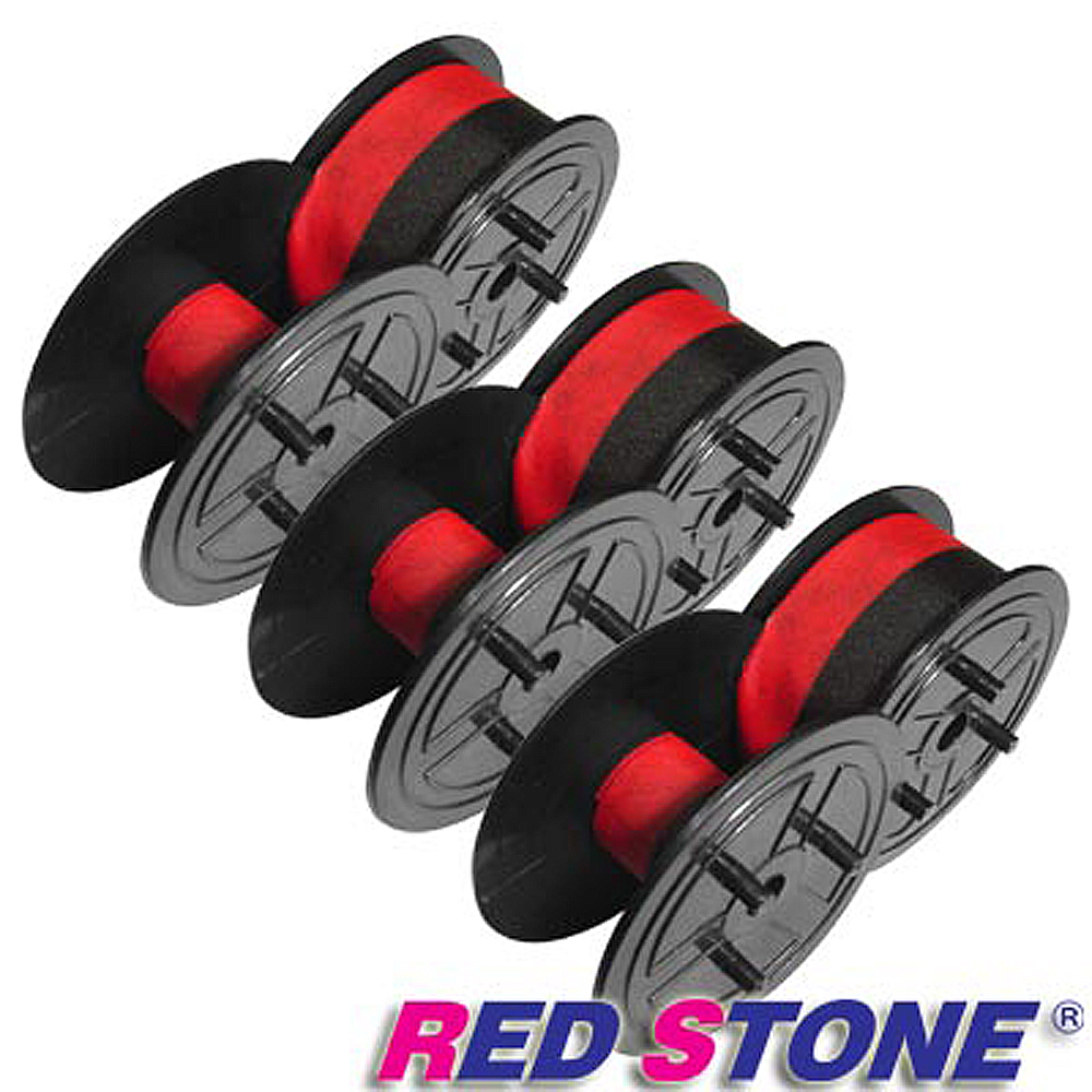 RED STONE for 紅黑圓盤 收銀機/記錄器 色帶(1組3入)黑色＆紅色