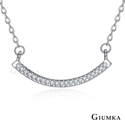 GIUMKA 經典設計 甜美笑容 微笑 925純銀項鍊