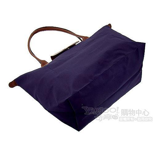 Longchamp長背帶折疊水餃包(藍色/小)
