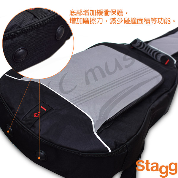 Stagg 比利時 特殊V型 電吉他 多收納式雙肩舒壓琴袋 (10FV)