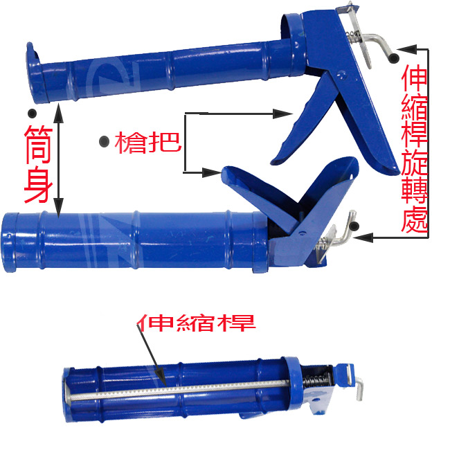 冠偉中性透明矽利康 3入+矽利康槍1入