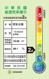 莊頭北三口瓦斯檯面爐(天然TG-8533GNG1、桶裝TG-8533GLPG)