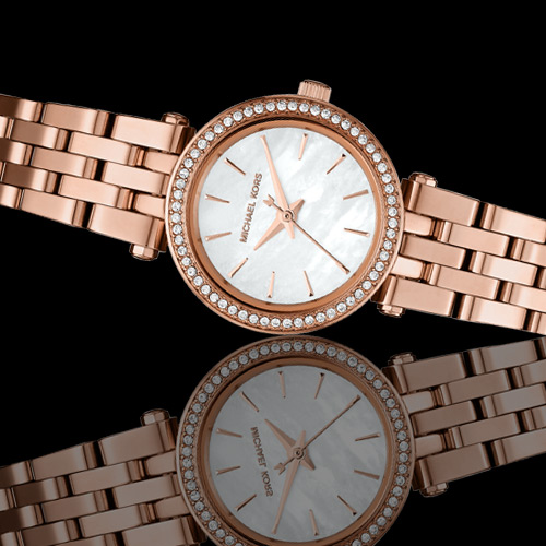 Michael Kors 光燦耀眼晶鑽腕錶(MK3832)玫瑰金色/26mm