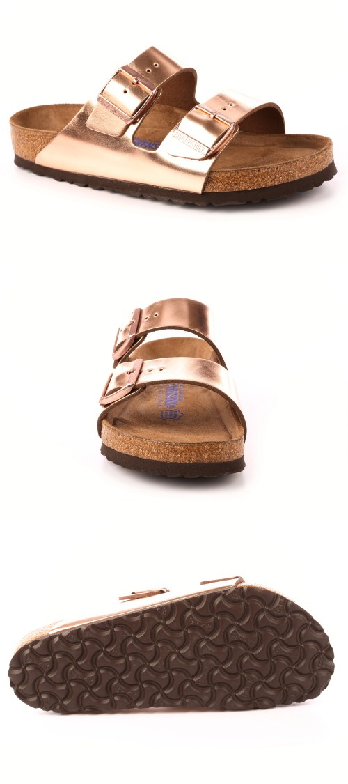 勃肯BIRKENSTOCK 752721。亞利桑那經典二條拖鞋(古銅金)