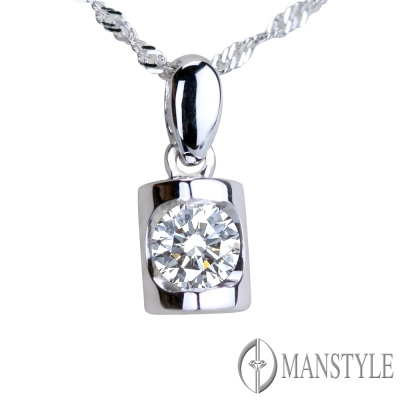 MANSTYLE 方圓之光 0.30ct 八心八箭鑽石墜子