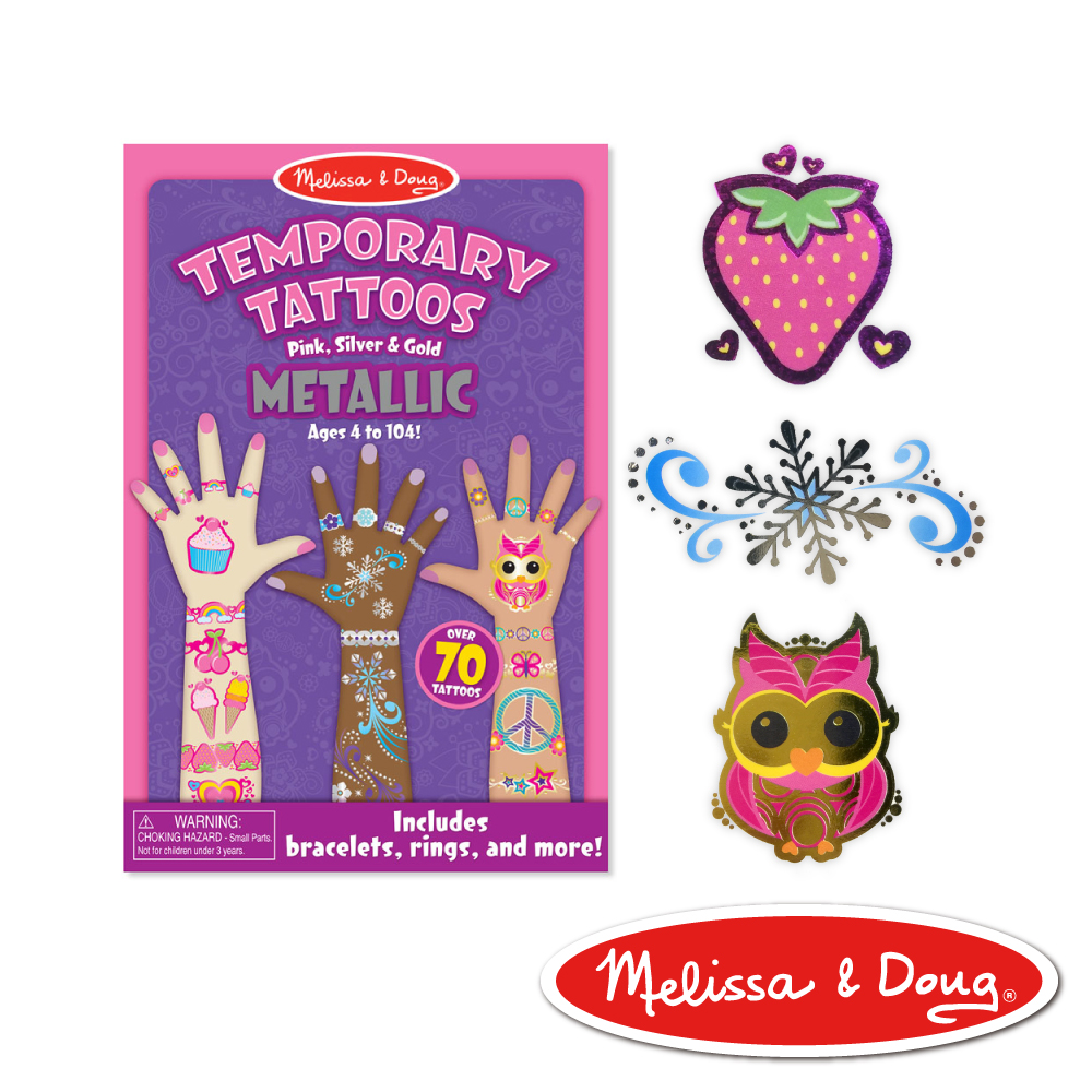 美國瑪莉莎 Melissa & Doug 紋身貼紙簿 - 金屬色