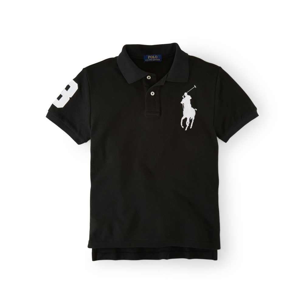 Ralph Lauren 短袖 小孩 POLO 素面 黑色 335