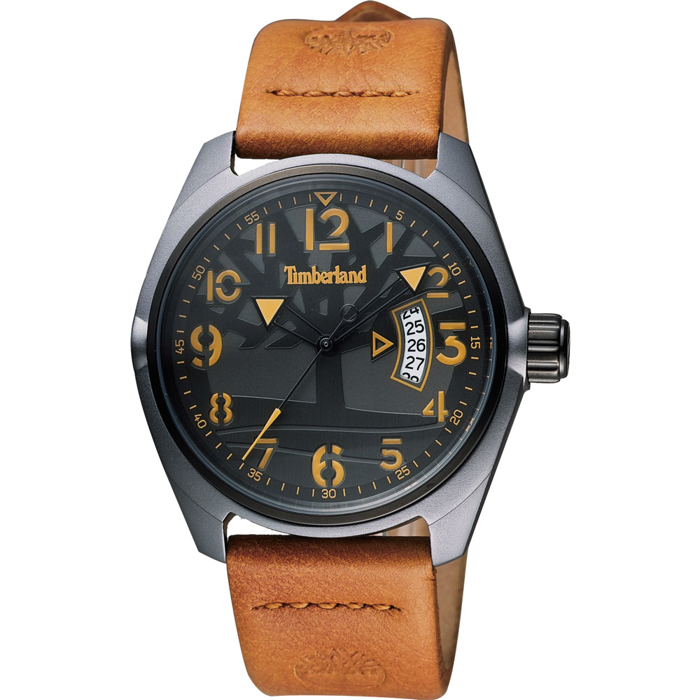Timberland SHERINGTON 森林休閒時尚腕錶-灰x卡其/42mm