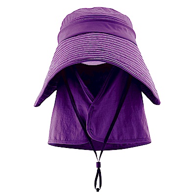 【Wildland 荒野】中性抗UV可脫式遮陽帽紫