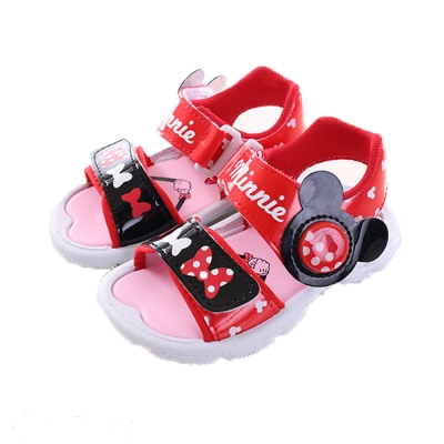 米妮-閃燈涼鞋-紅  sh9703