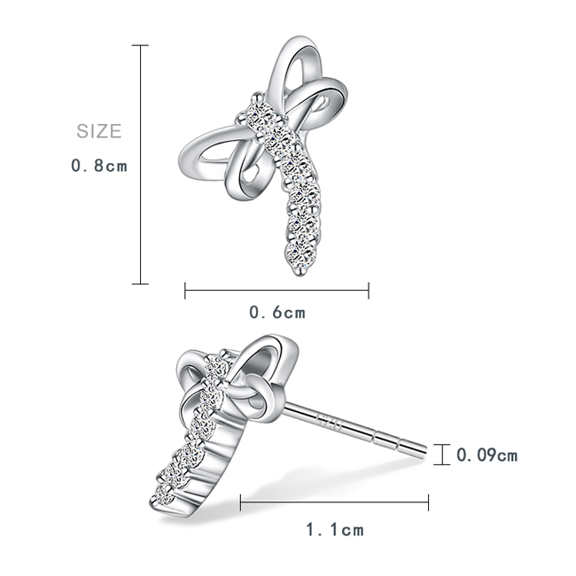 AchiCat 925純銀耳環 閃爍蜻蜓 純銀耳針