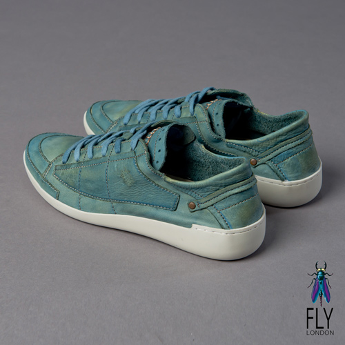 Fly London(男) 哲學之思 手染自然色系綁帶休閒鞋 - 釉藍