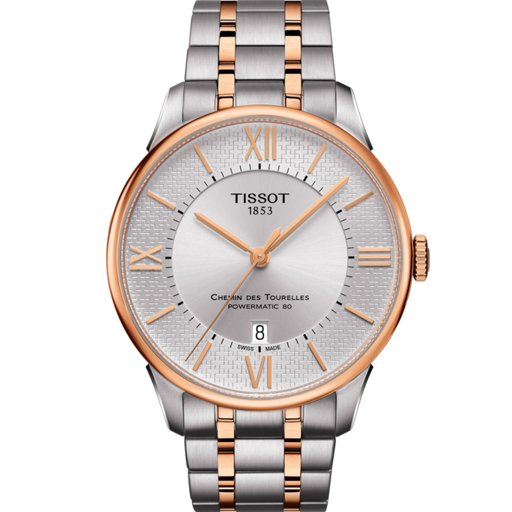 TISSOT 天梭杜魯爾瑞士特別款機械腕錶-雙色/42mm