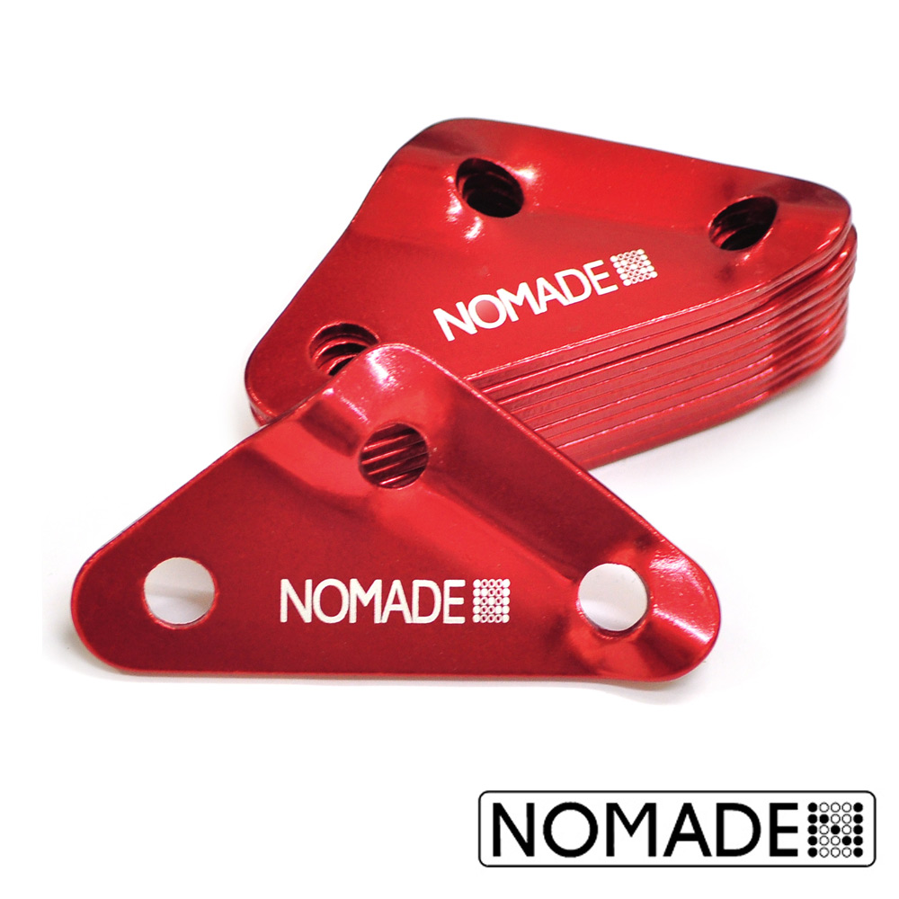 【NOMADE】鋁合金營繩調節片 - 紅 - 1組4入