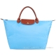 Longchamp 經典摺疊款式短提把水餃包(天空藍/中) product thumbnail 1