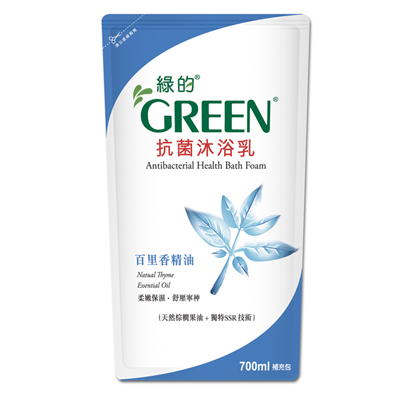 綠的GREEN 抗菌沐浴乳補充包-百里香精油700ml