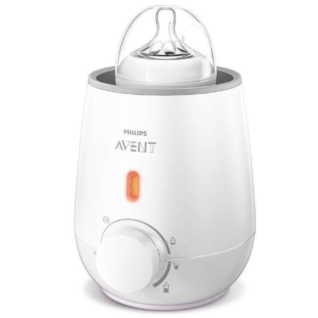 PHILIPS AVENT 快速食品加熱器+親乳感玻璃防脹氣奶瓶240ml雙入