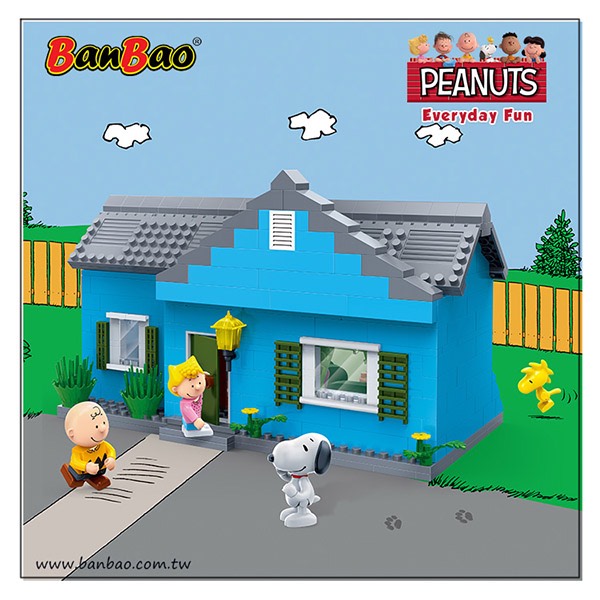 BanBao邦寶積木 史努比系列 Peanuts Snoopy 查理的家 7502