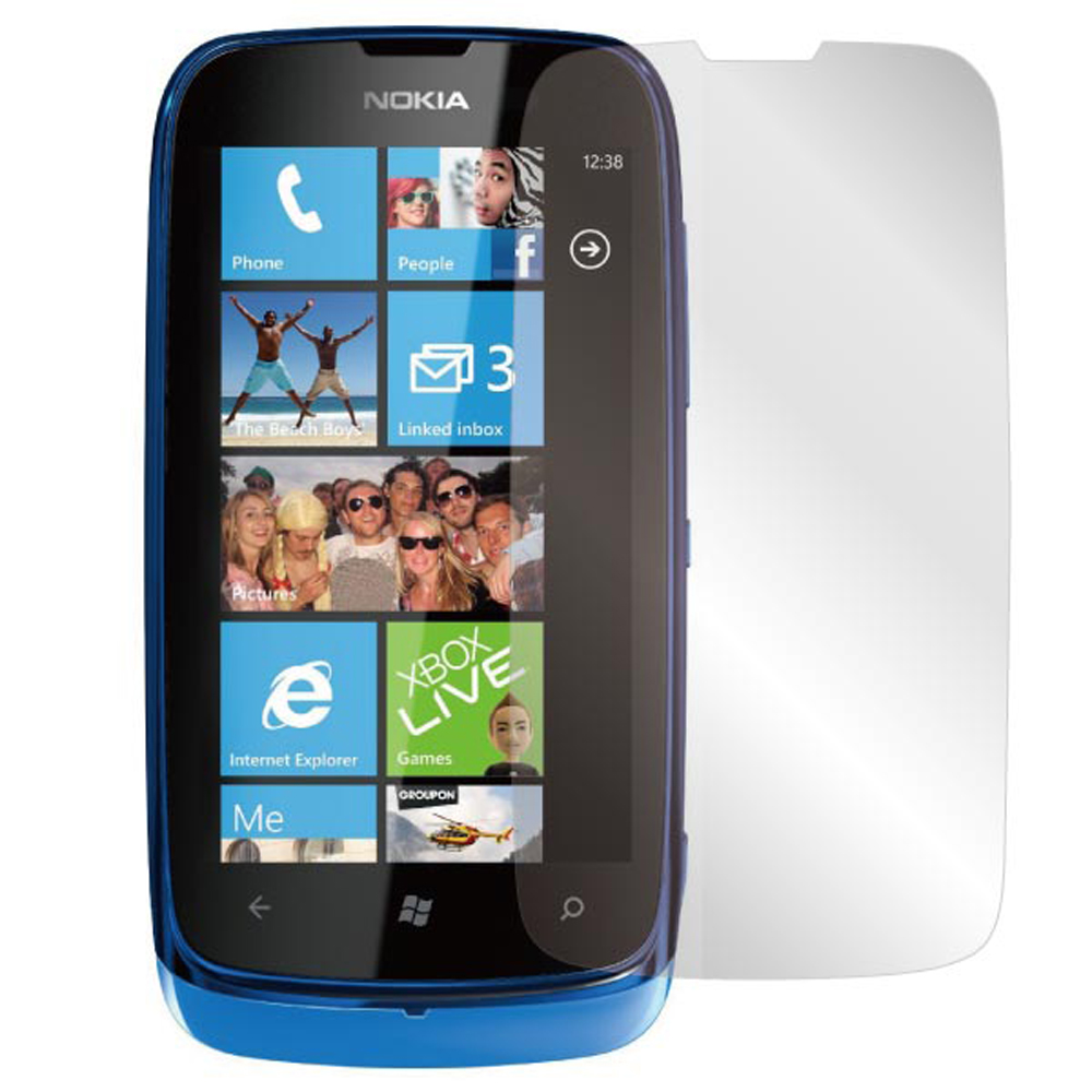 ZIYA Nokia Lumia  610 抗刮亮面螢幕保護貼2入