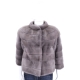 GRANDI furs 灰色立領皮草外套 product thumbnail 1