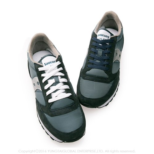 (男) 美國 SAUCONY 經典時尚休閒輕量慢跑球鞋-藍銀