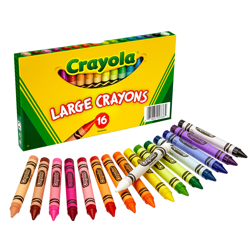 美國 Crayola繪兒樂 彩色大蠟筆16色(3Y+)