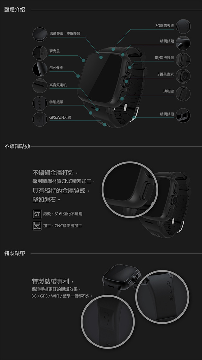 OMATE Truesmart i 藍牙通話照相智慧手錶