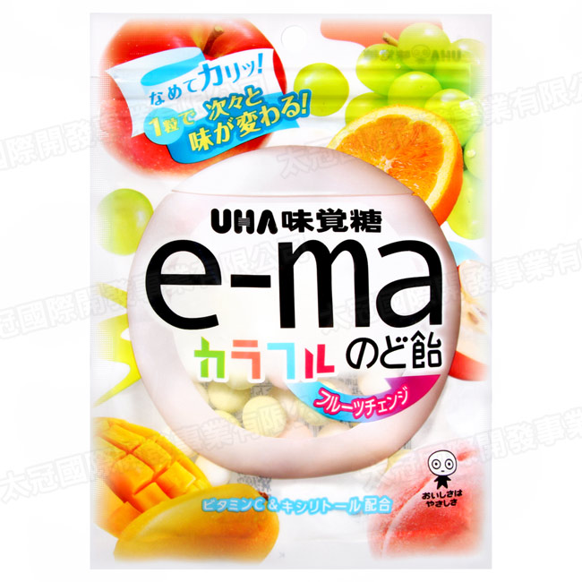 UHA味覺糖 e-ma七彩水果喉糖-袋裝(50g)