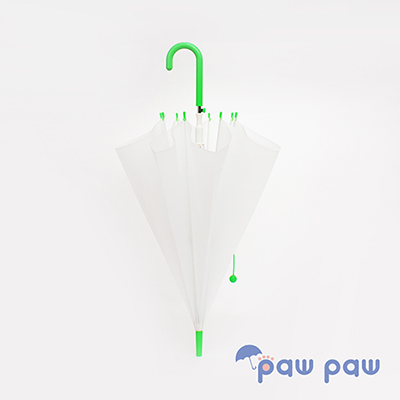 PawPaw貓鈴鐺 霧面自動傘-綠